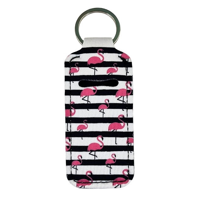 Lip Gloss Holder: Flamingos in Black