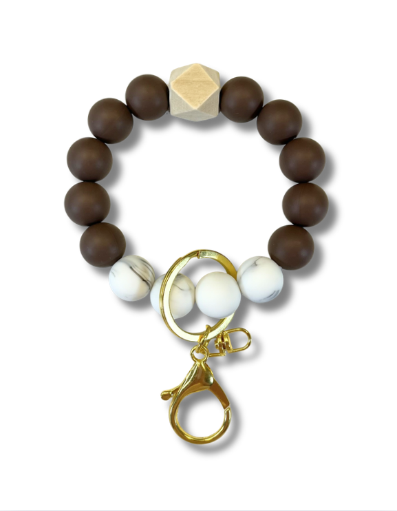 Wristlet-Beaded: Dark Chocolate