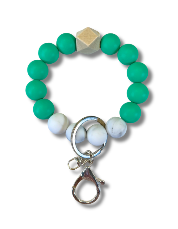 Wristlet-Beaded: Green