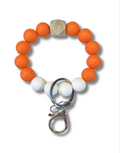Wristlet-Beaded: Orange