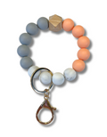 Wristlet-Beaded: Peach