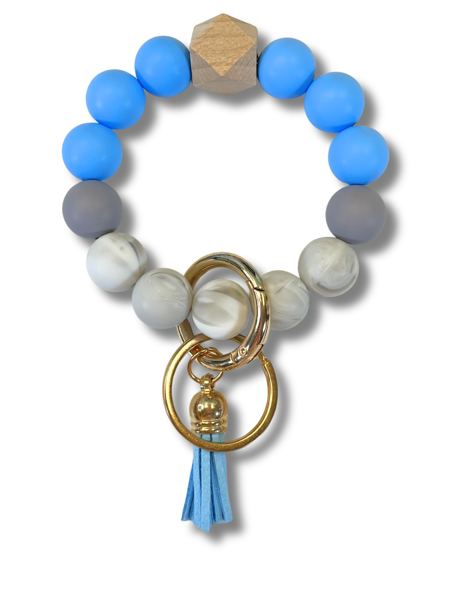 Beaded Wristlet: Blue