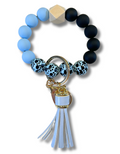 Wristlet-Beaded: Blue Paws
