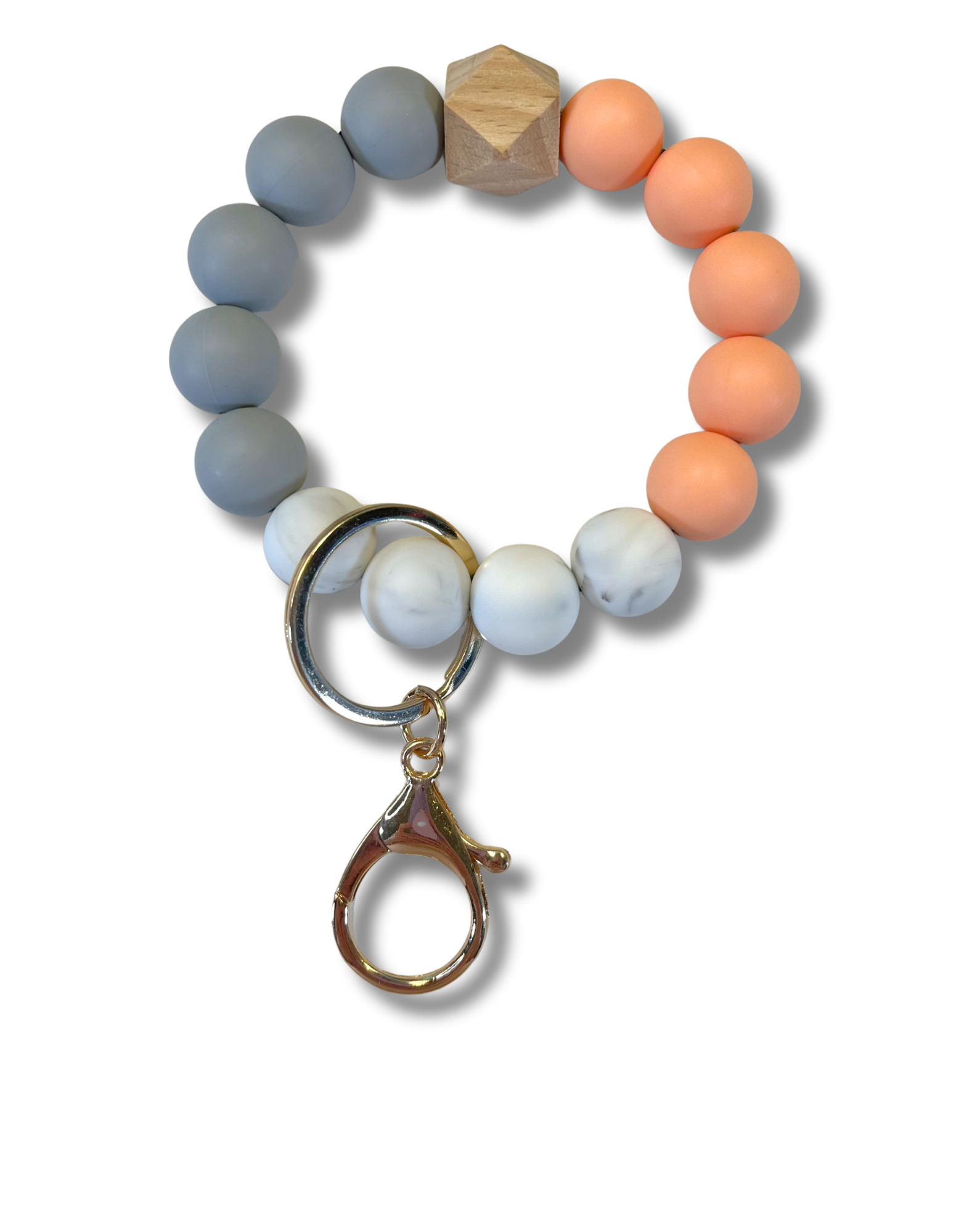 Beaded Wristlet: Peach
