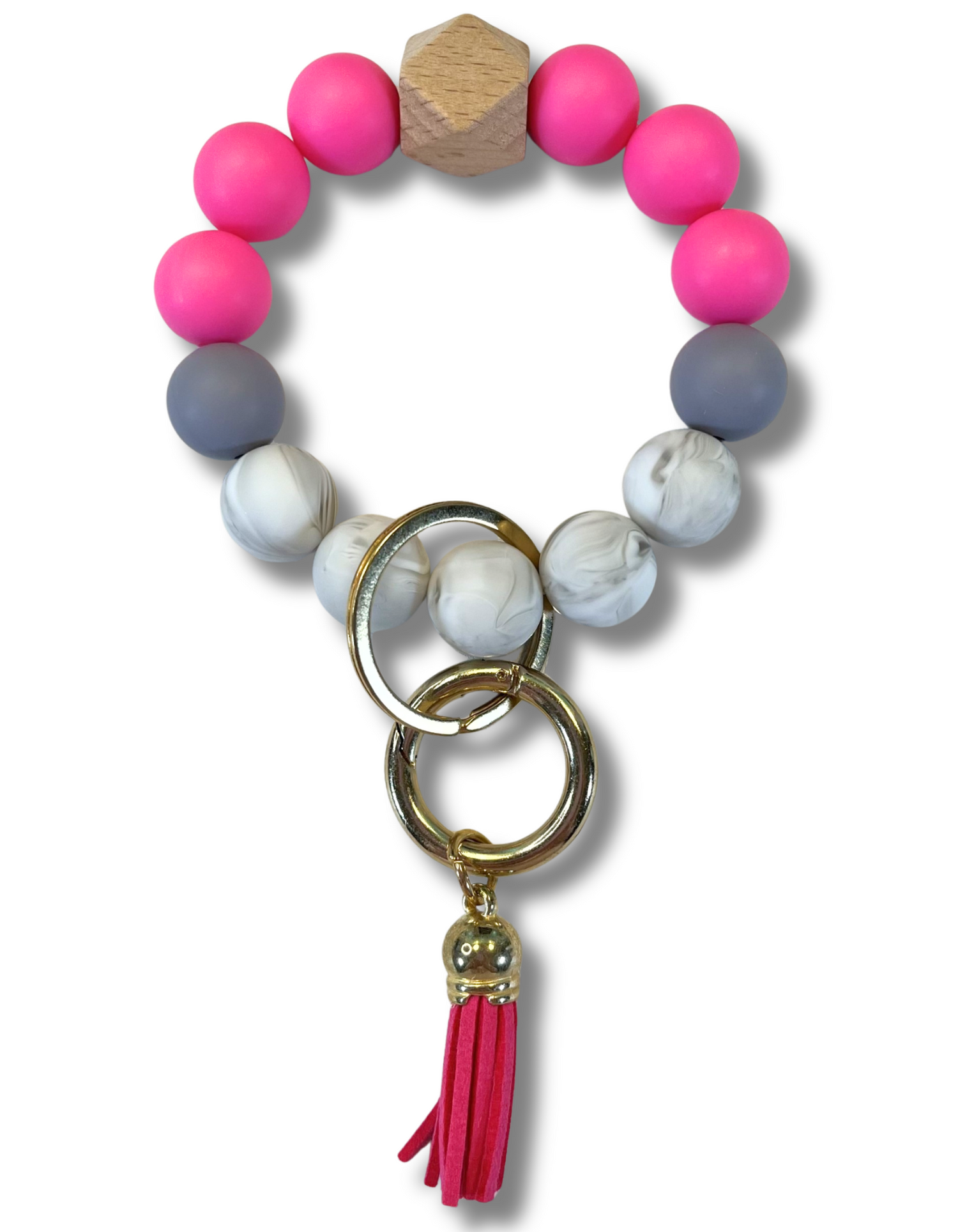 Wristlet-Beaded: Pink Passion
