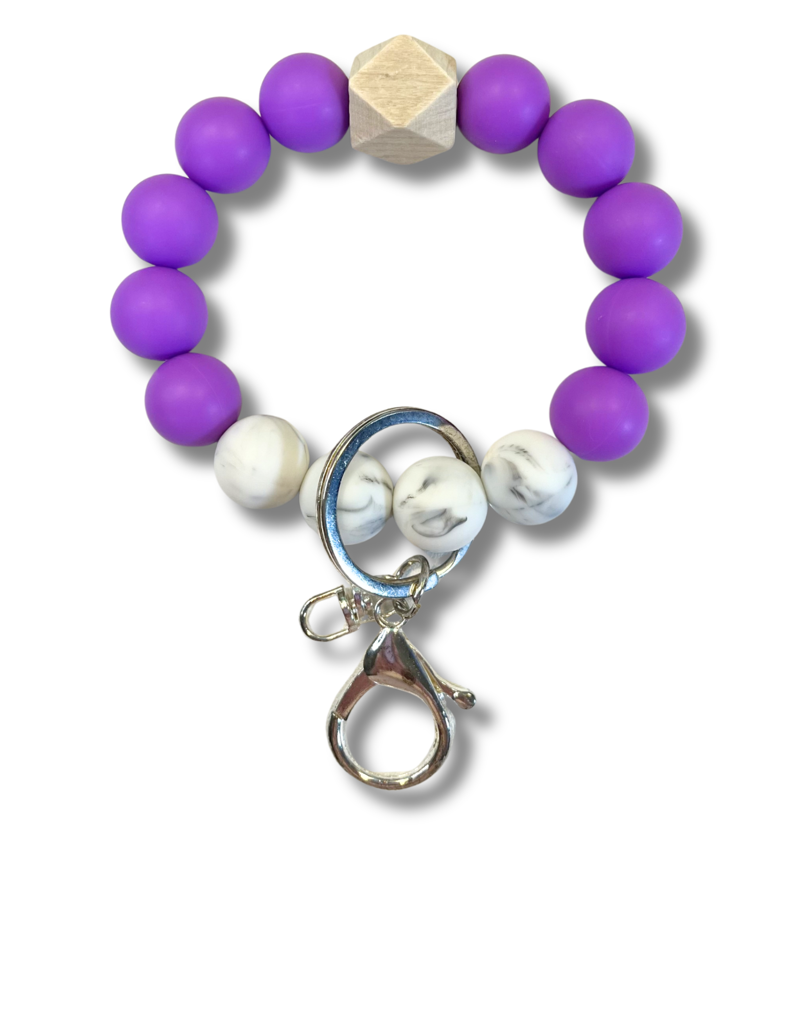 Beaded Wristlet: Purple