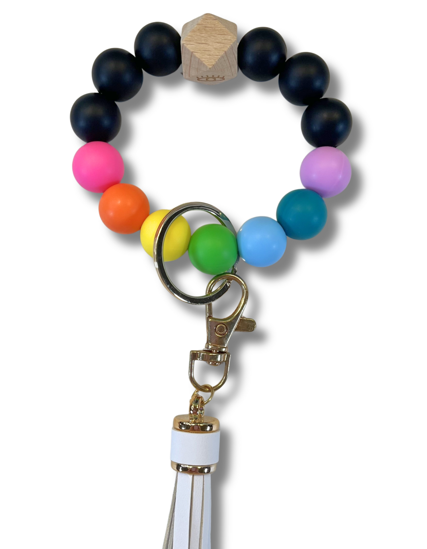 Wristlet-Beaded: Rainbow