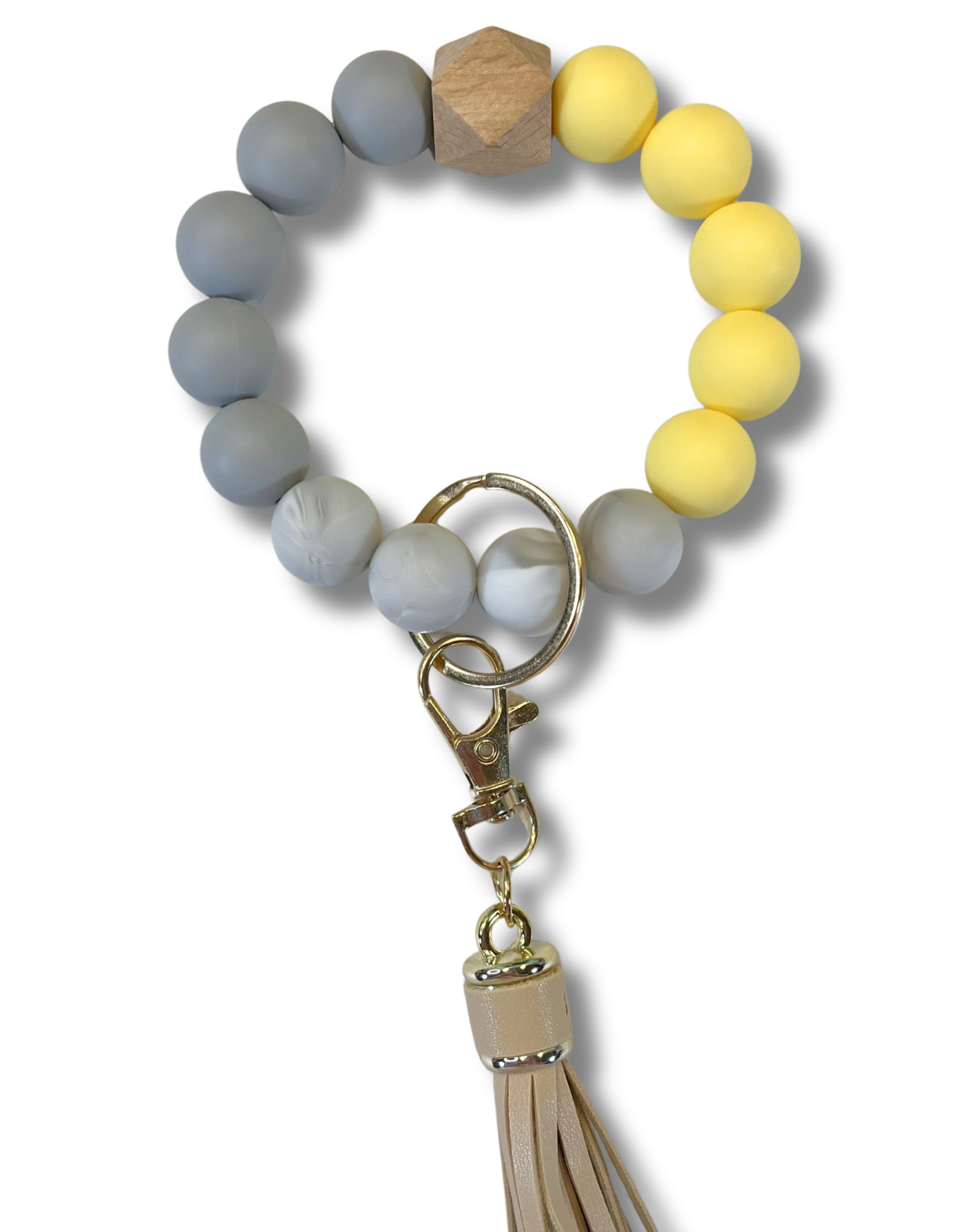Beaded Wristlet: Yellow