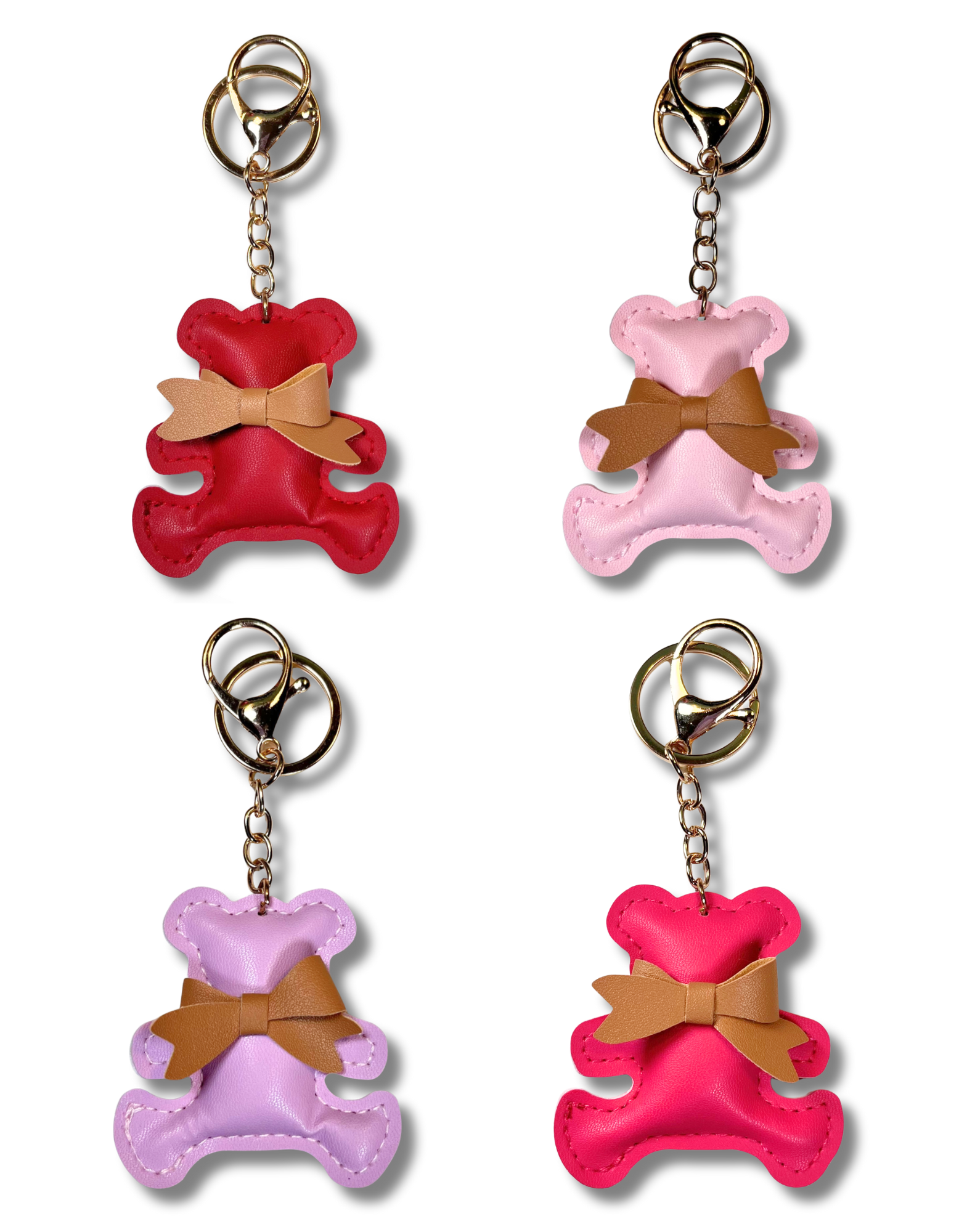 Keychain Charm: Bear with Bow
