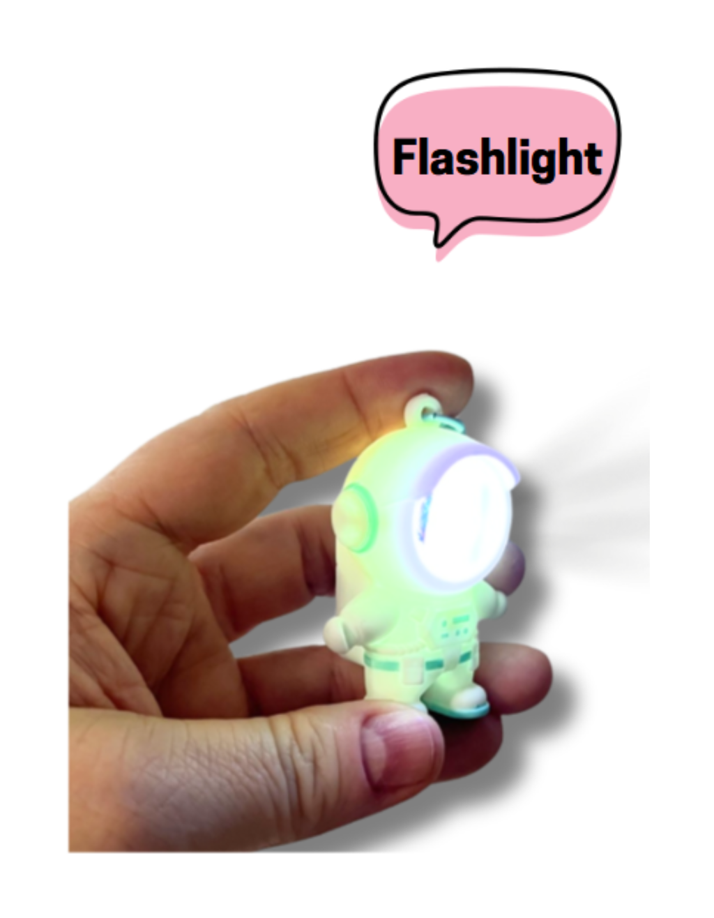 Keychain Charm: Flashlights Astronauts