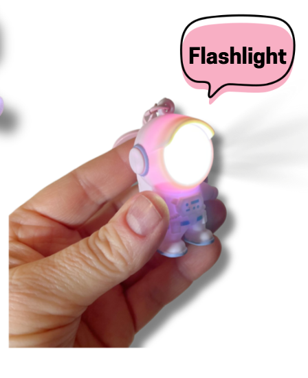 Keychain Charm: Flashlights Astronauts