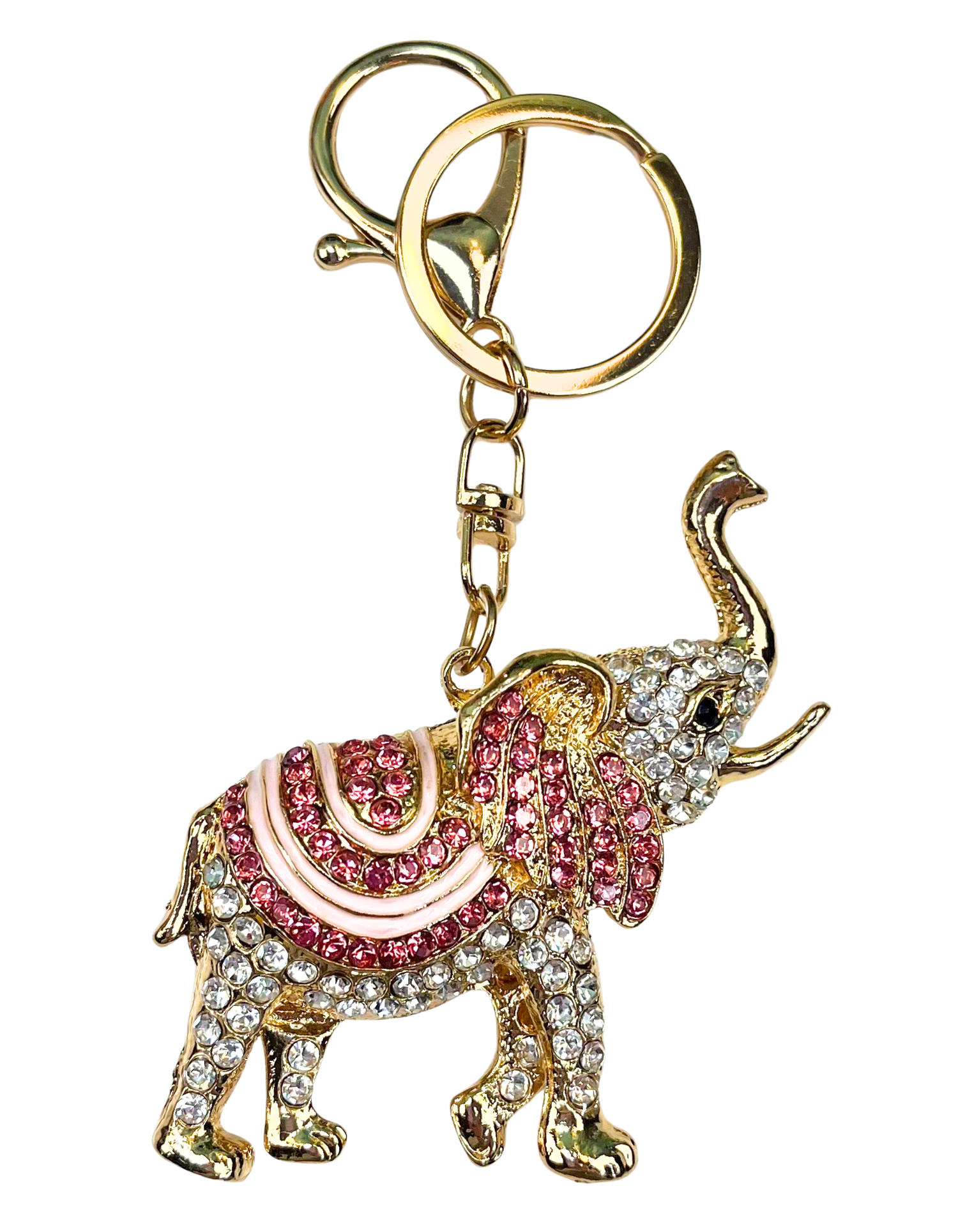 Charm: Rhinestone Elephants