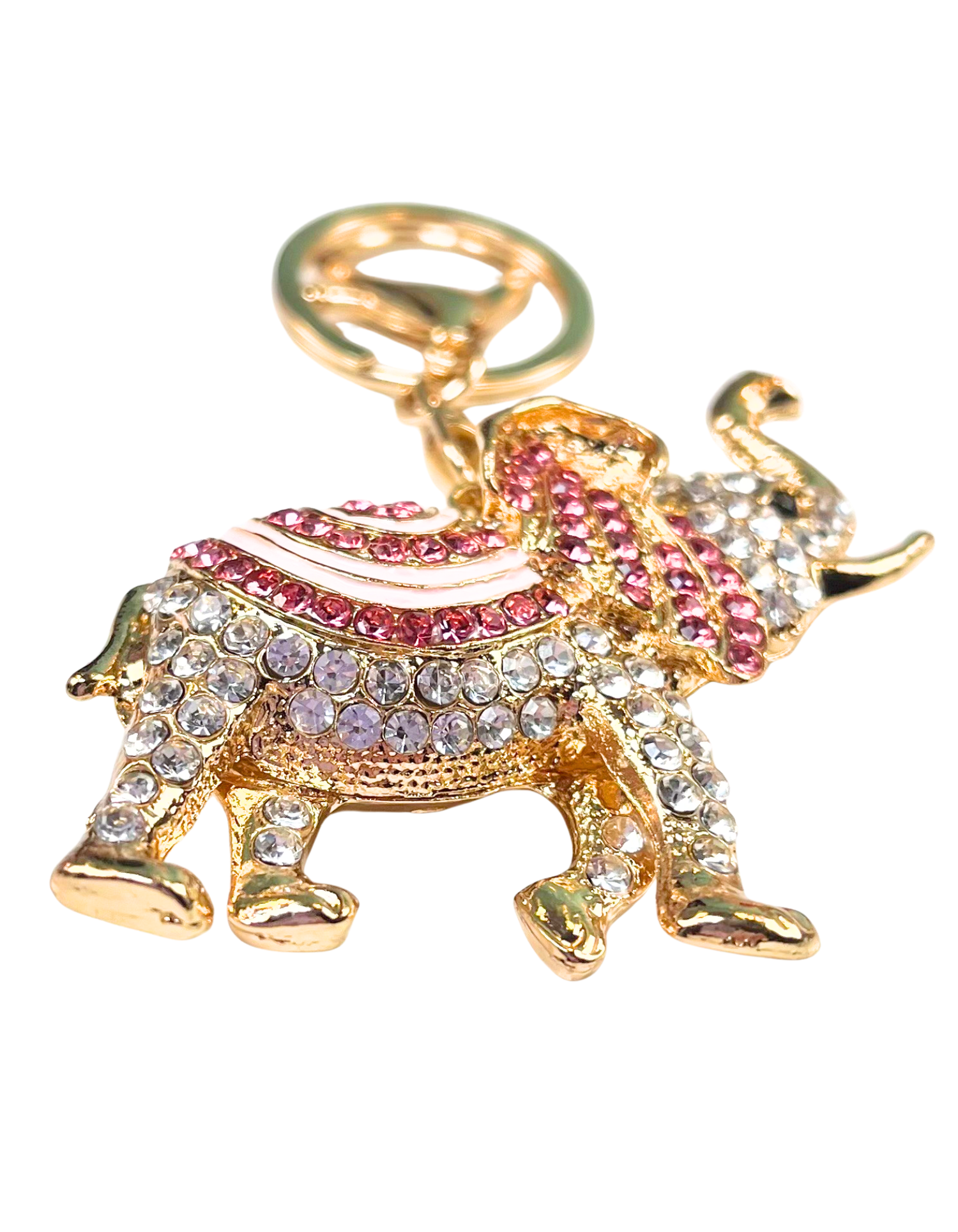 Charm: Rhinestone Elephants