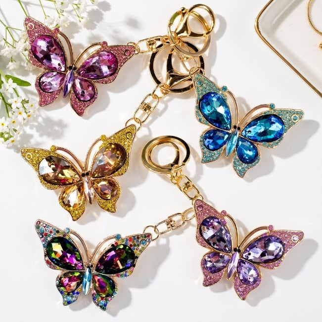 Charm: Rhinestone Butterflies