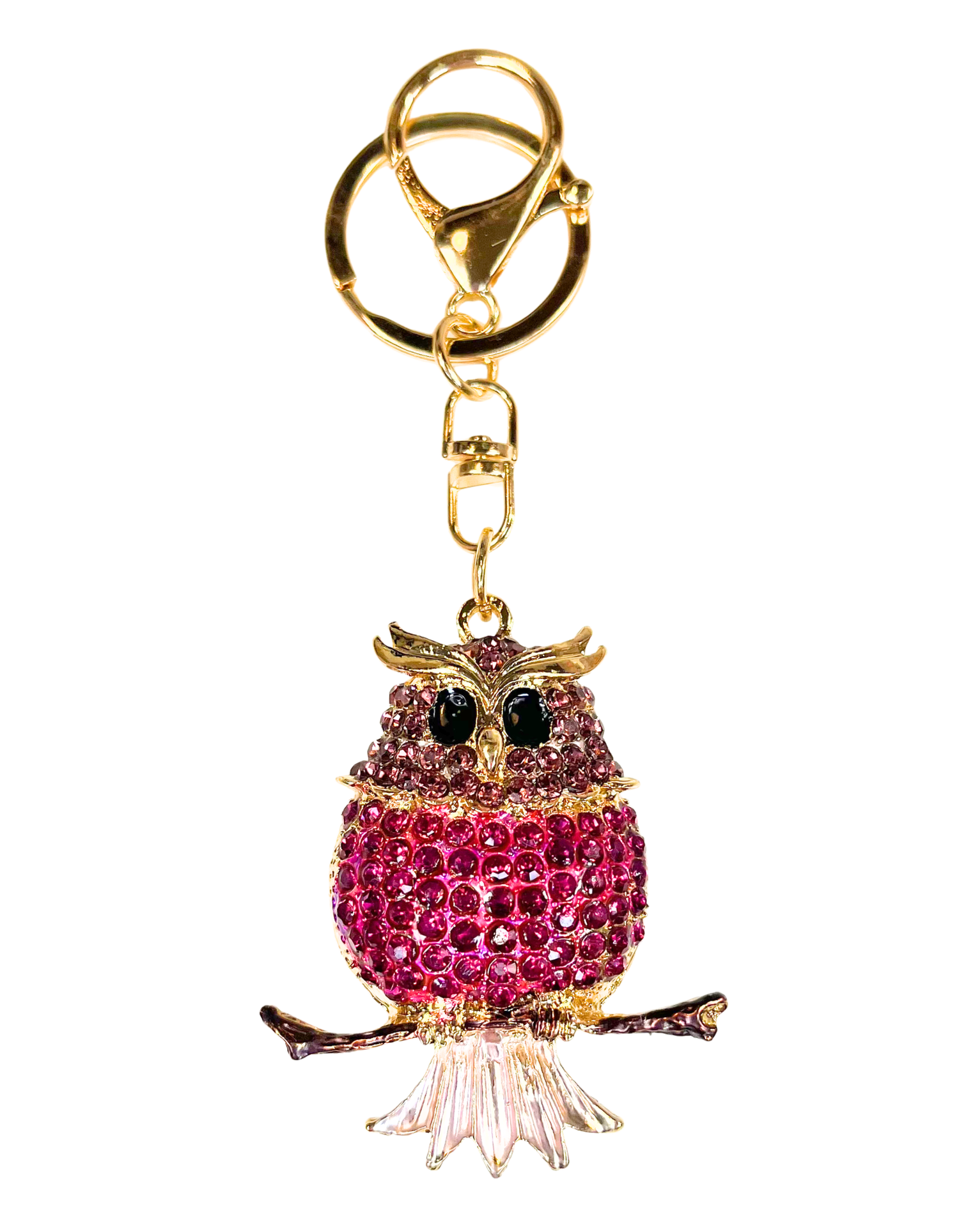 Charm: Rhinestone Perching Owl