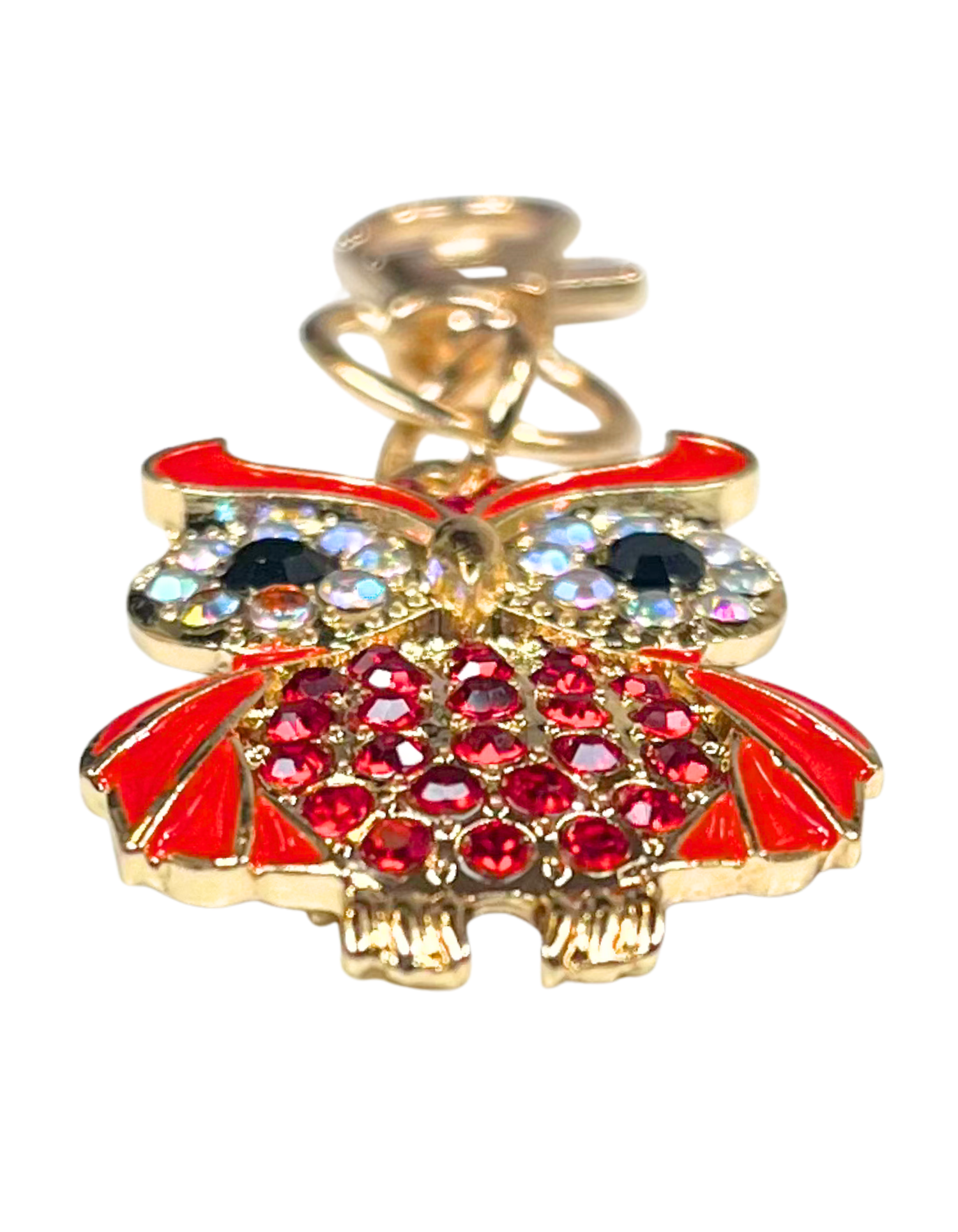 Charm: Mini Rhinestone Owl