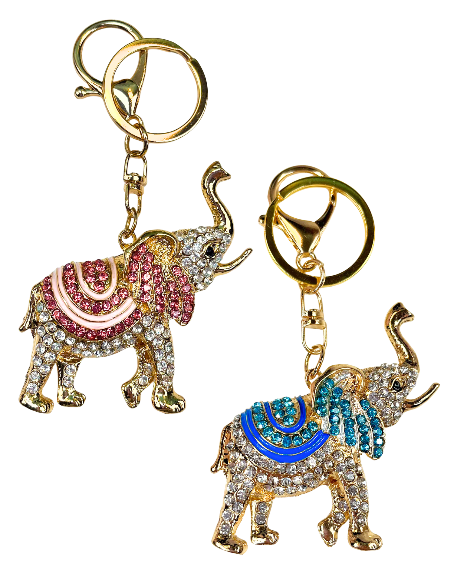 Charm: Rhinestone Elephants
