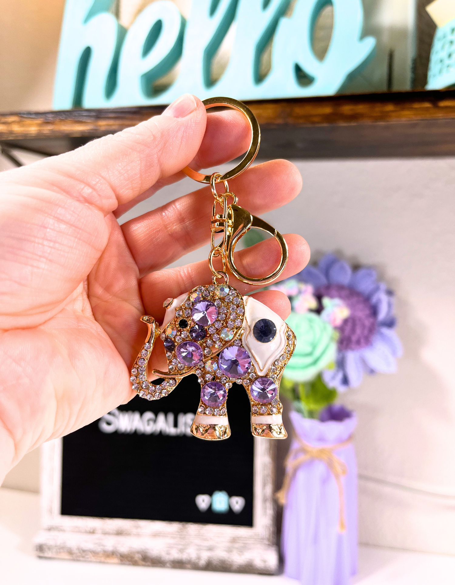 Charm: Bejeweled Elephants