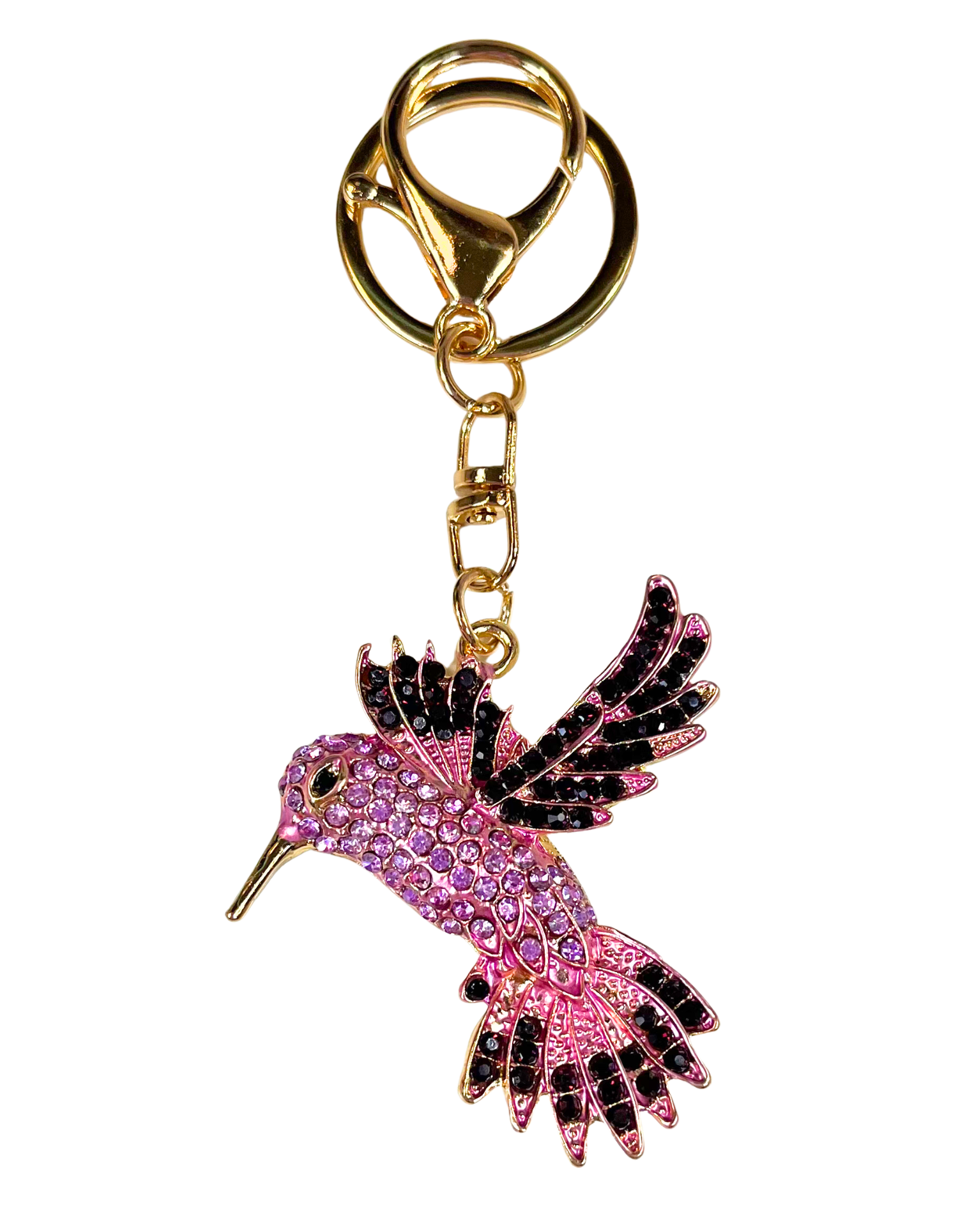 Charm: Rhinestone Hummingbirds