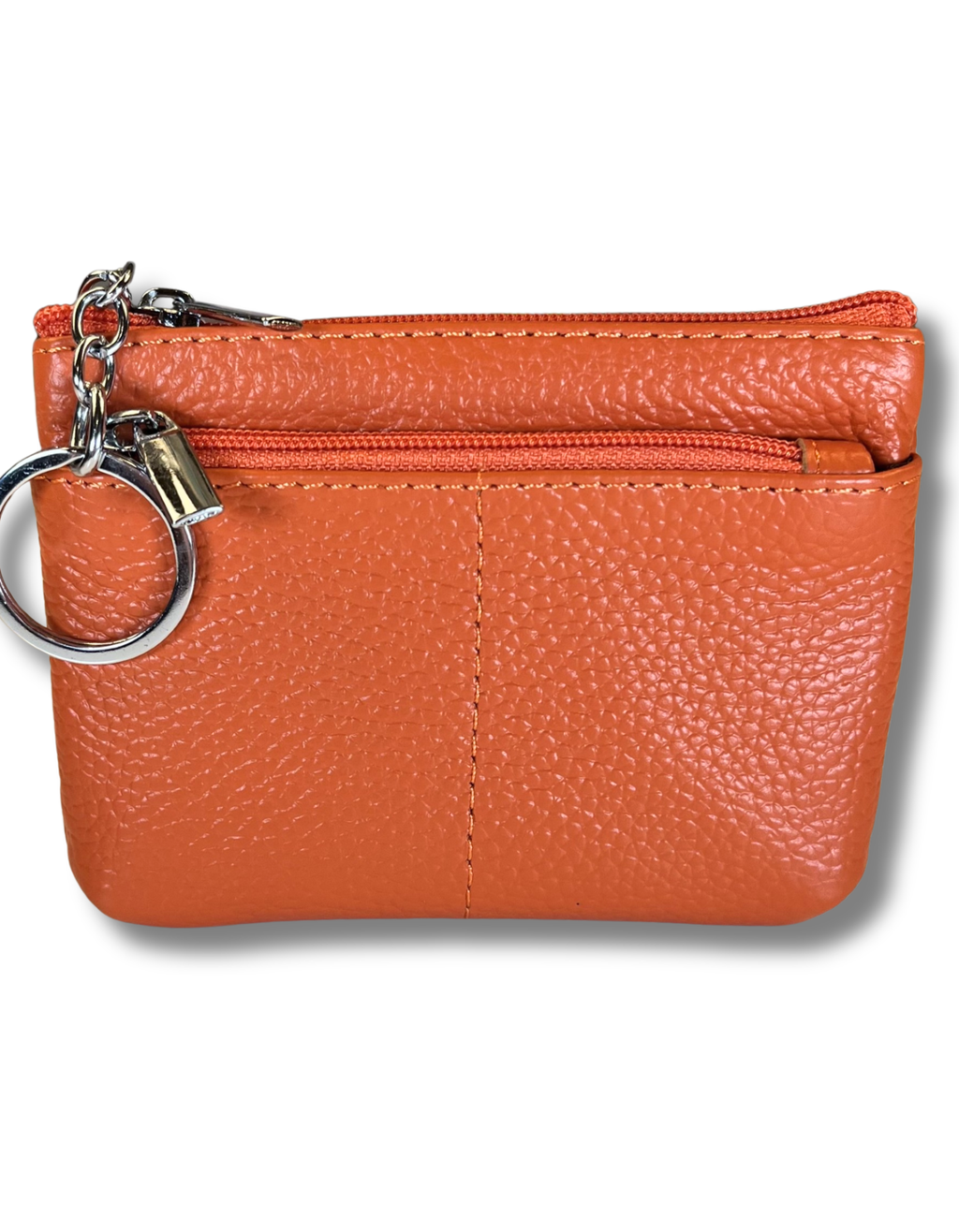 Coin Purse: Genuine Leather 2-Zip