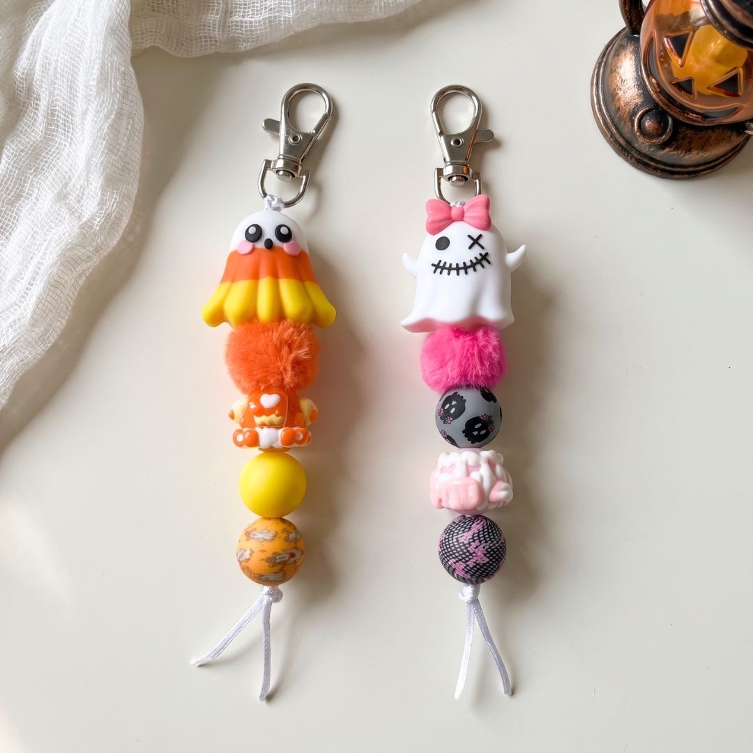 Charm: Beaded Ghosts