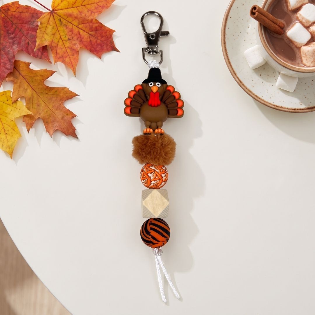 Charm: Beaded Turkey