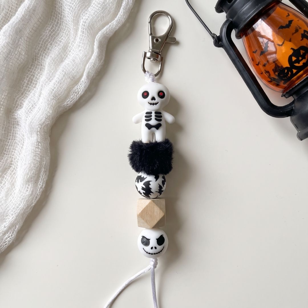 Charm: Beaded Skeleton