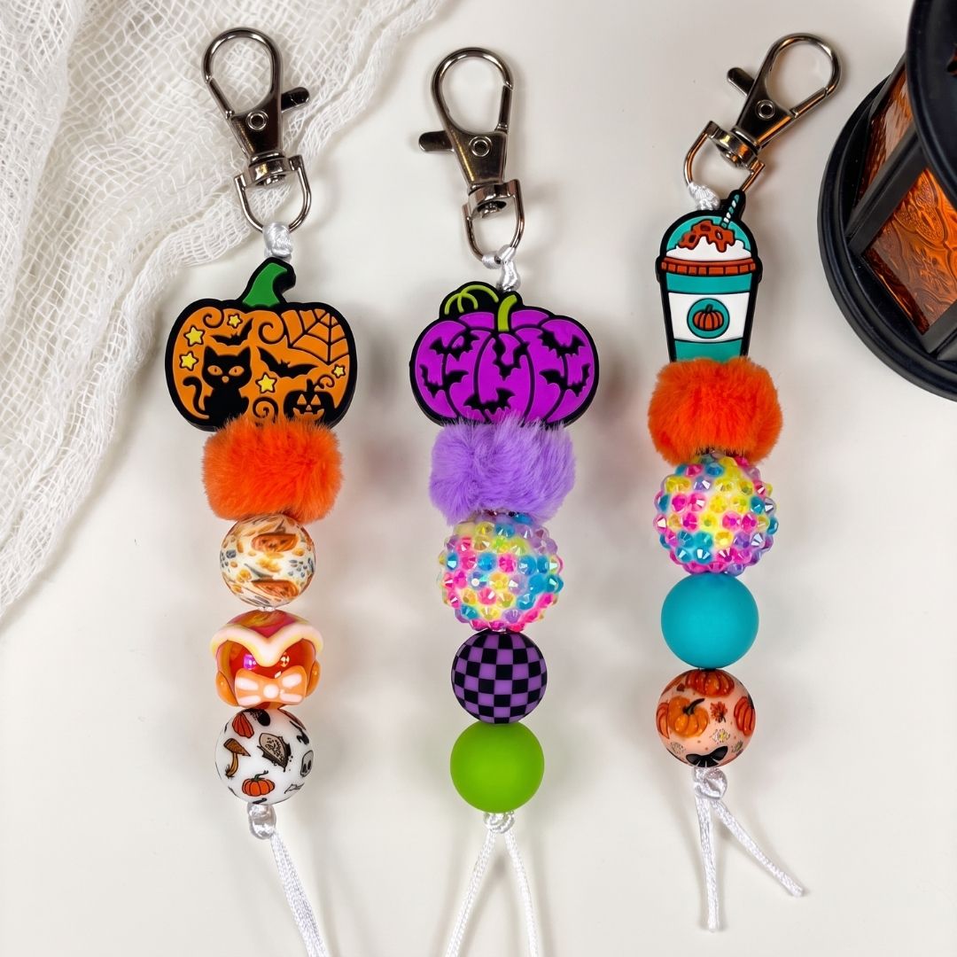 Charm: Beaded Pumpkins & Spice