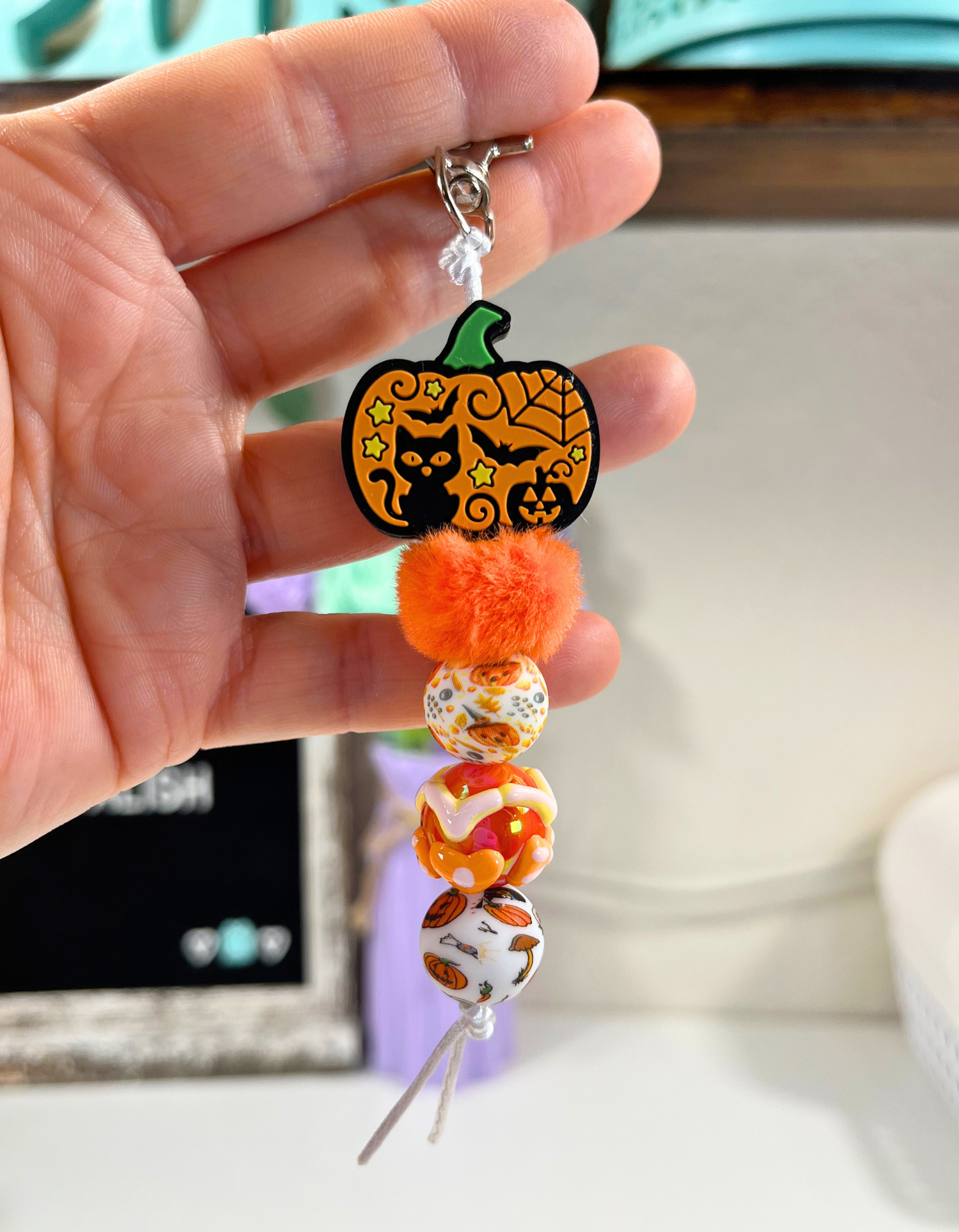 Charm: Beaded Pumpkins & Spice