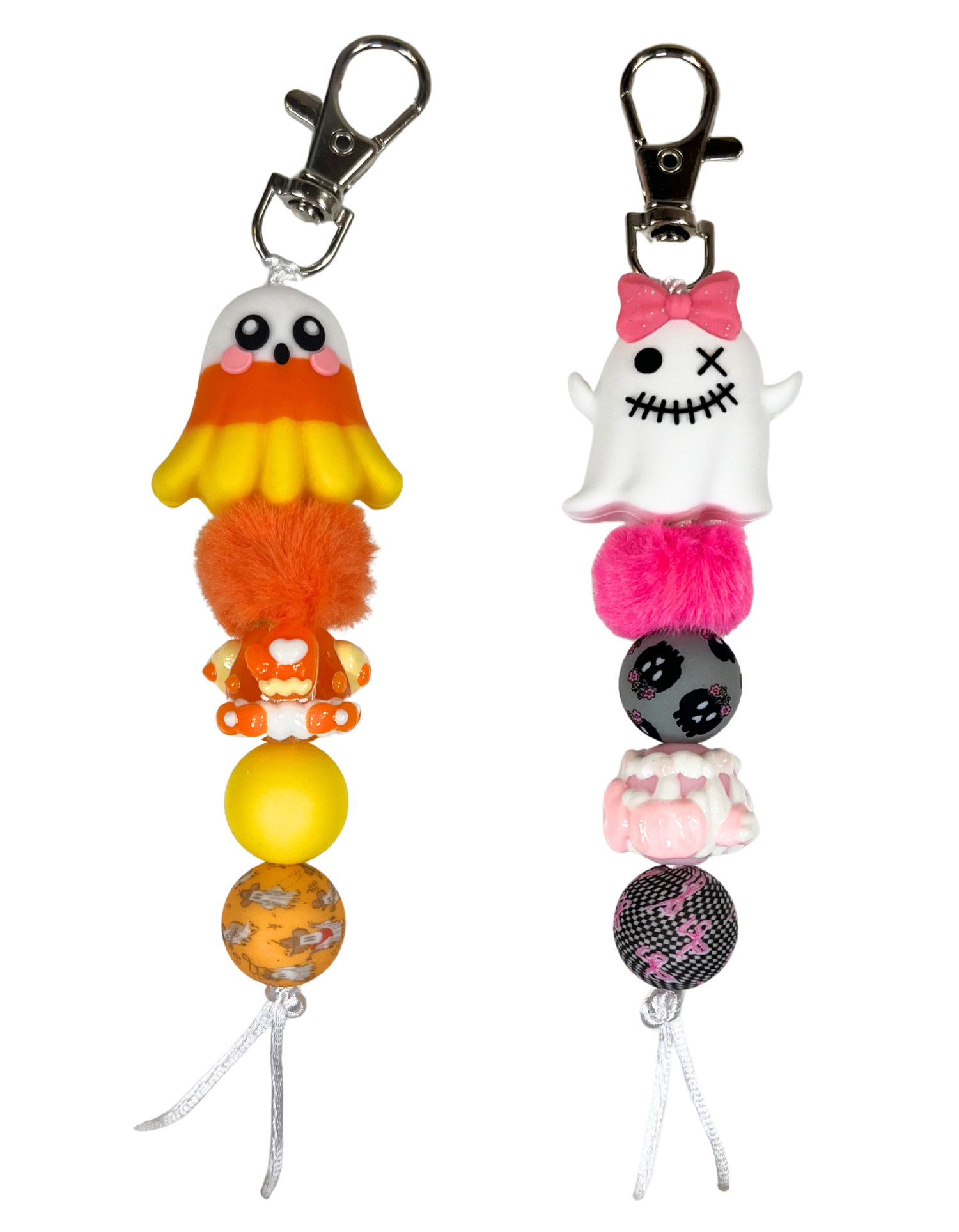 Charm: Beaded Ghosts