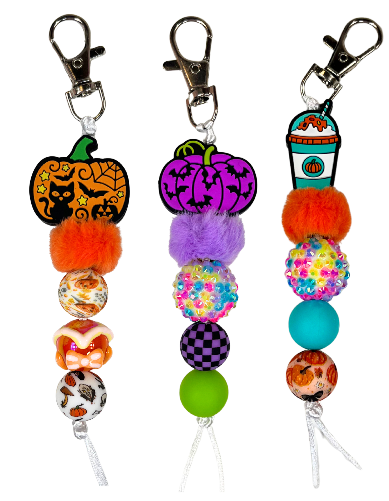 Charm: Beaded Pumpkins & Spice