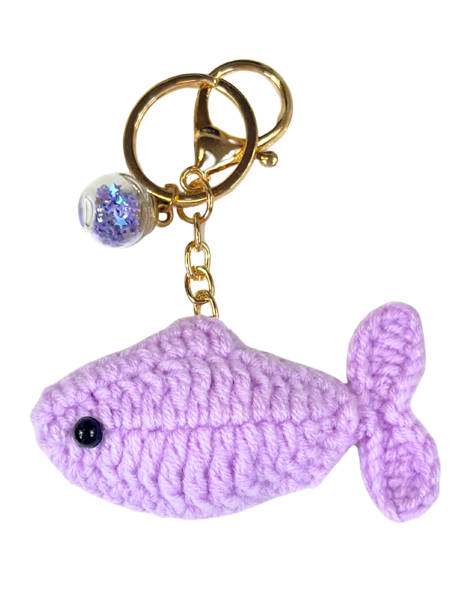 Keychain Charm: Knit Fish