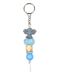 Keychain Charm: Beaded Elephants