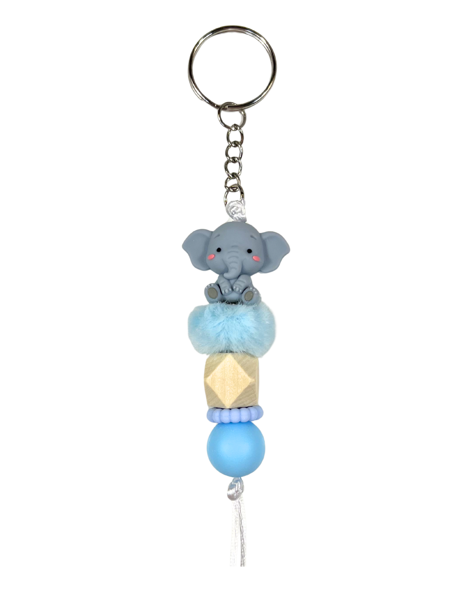 Keychain Charm: Beaded Elephants