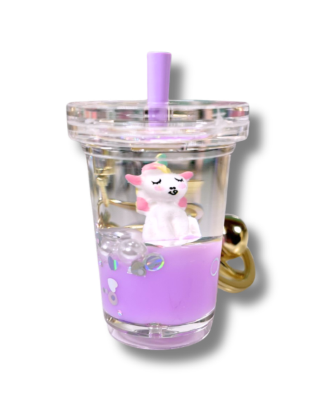 Keychain Charm: Unicorn Quicksand