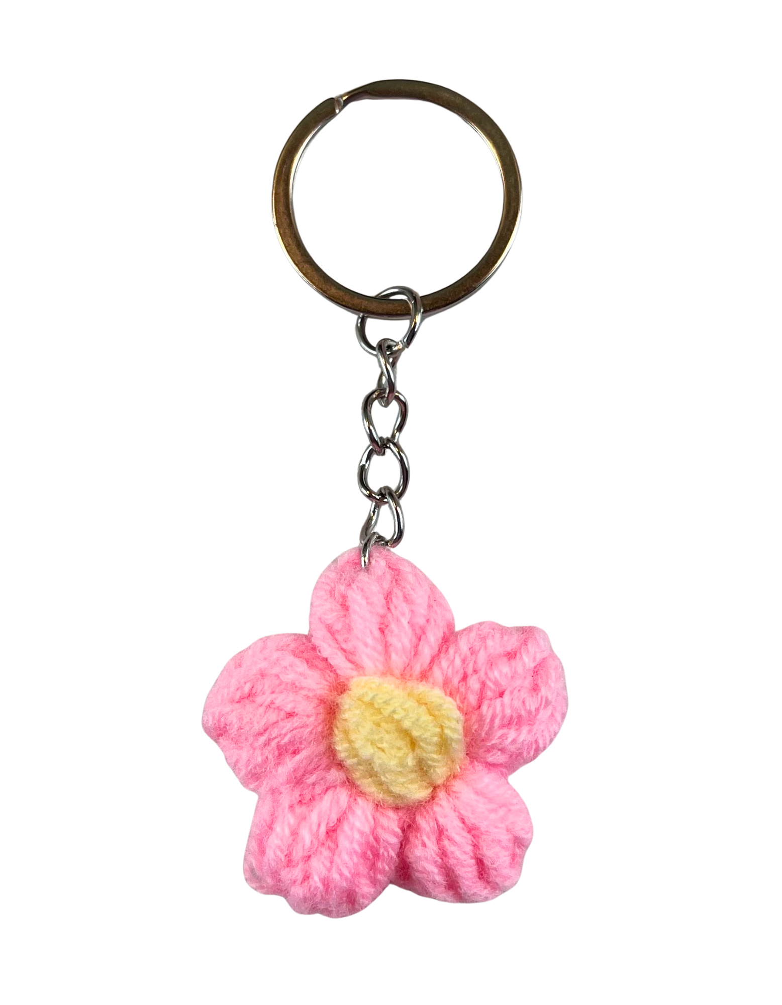 Keychain Charm: Knit Flower