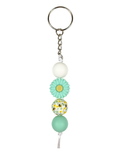 Keychain Charm: Beaded Daisies