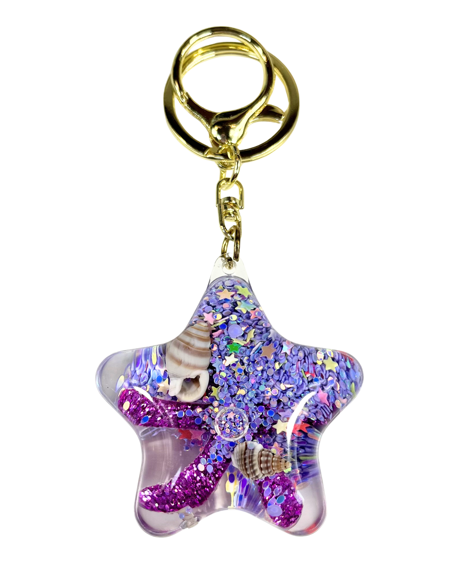 Keychain Charm: Starfish Quicksand
