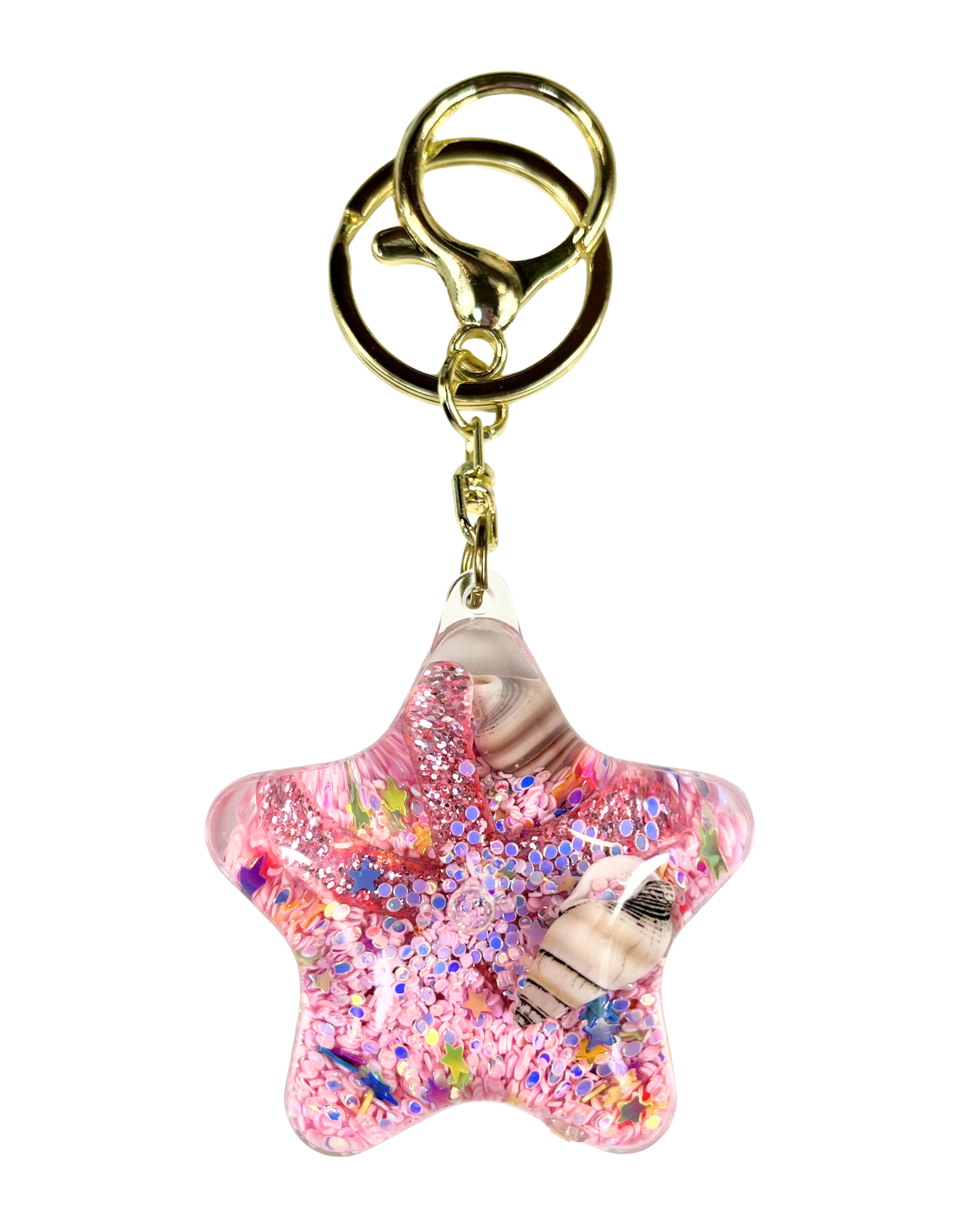 Keychain Charm: Starfish Quicksand