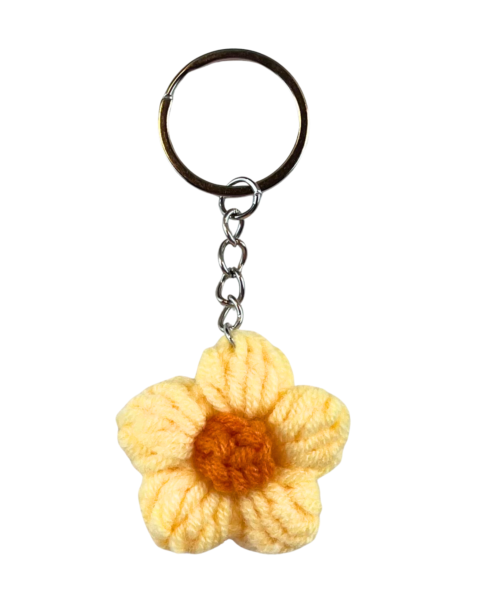 Keychain Charm: Knit Flower