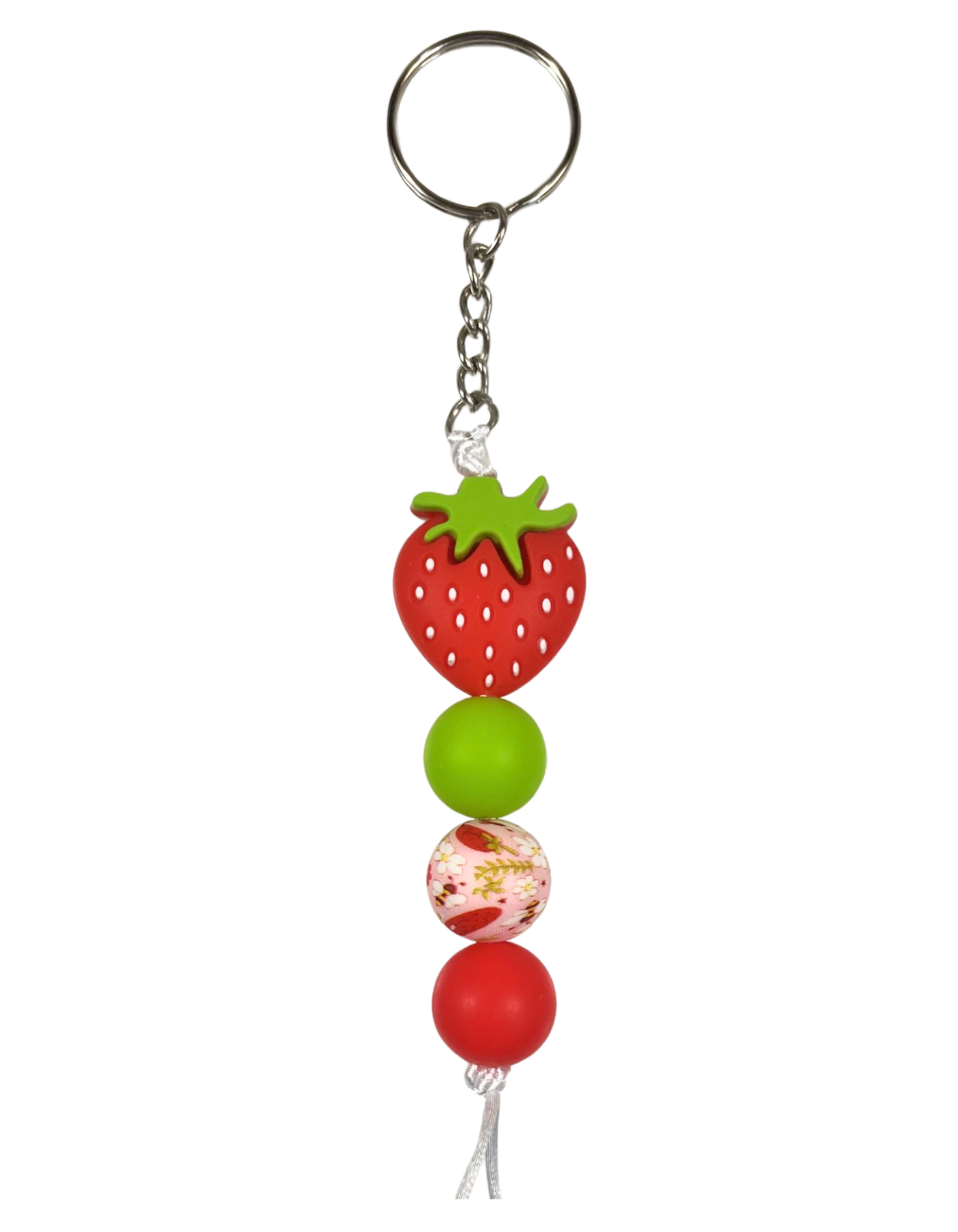 Charm: Beaded Strawberries