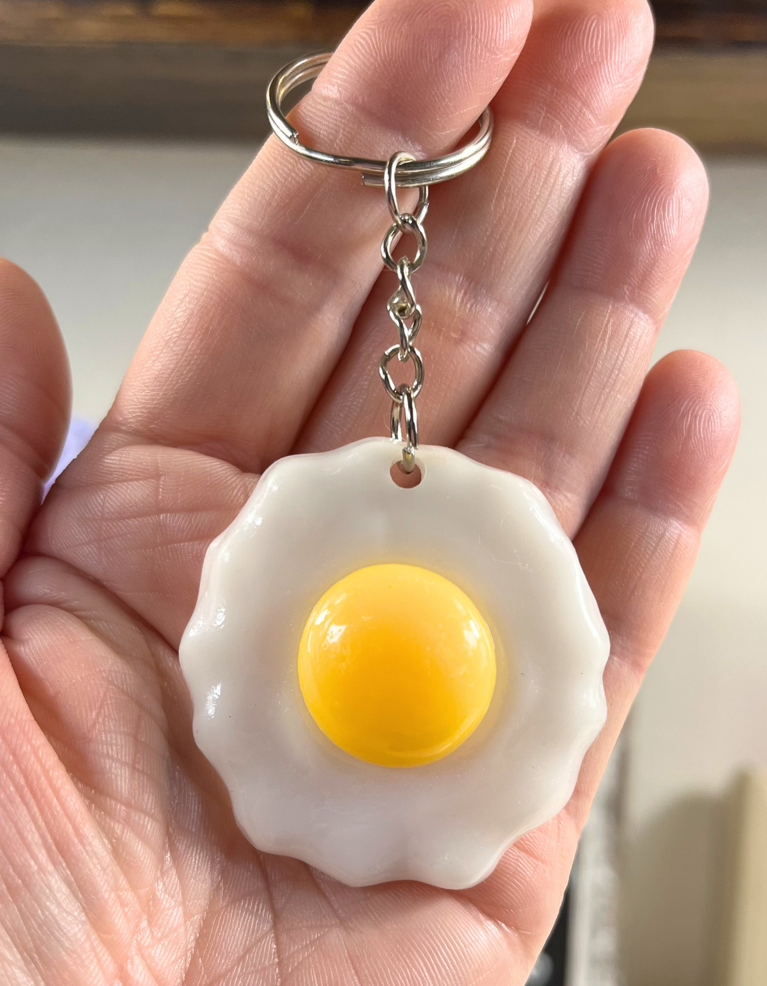 Keychain Charm: Fried Egg