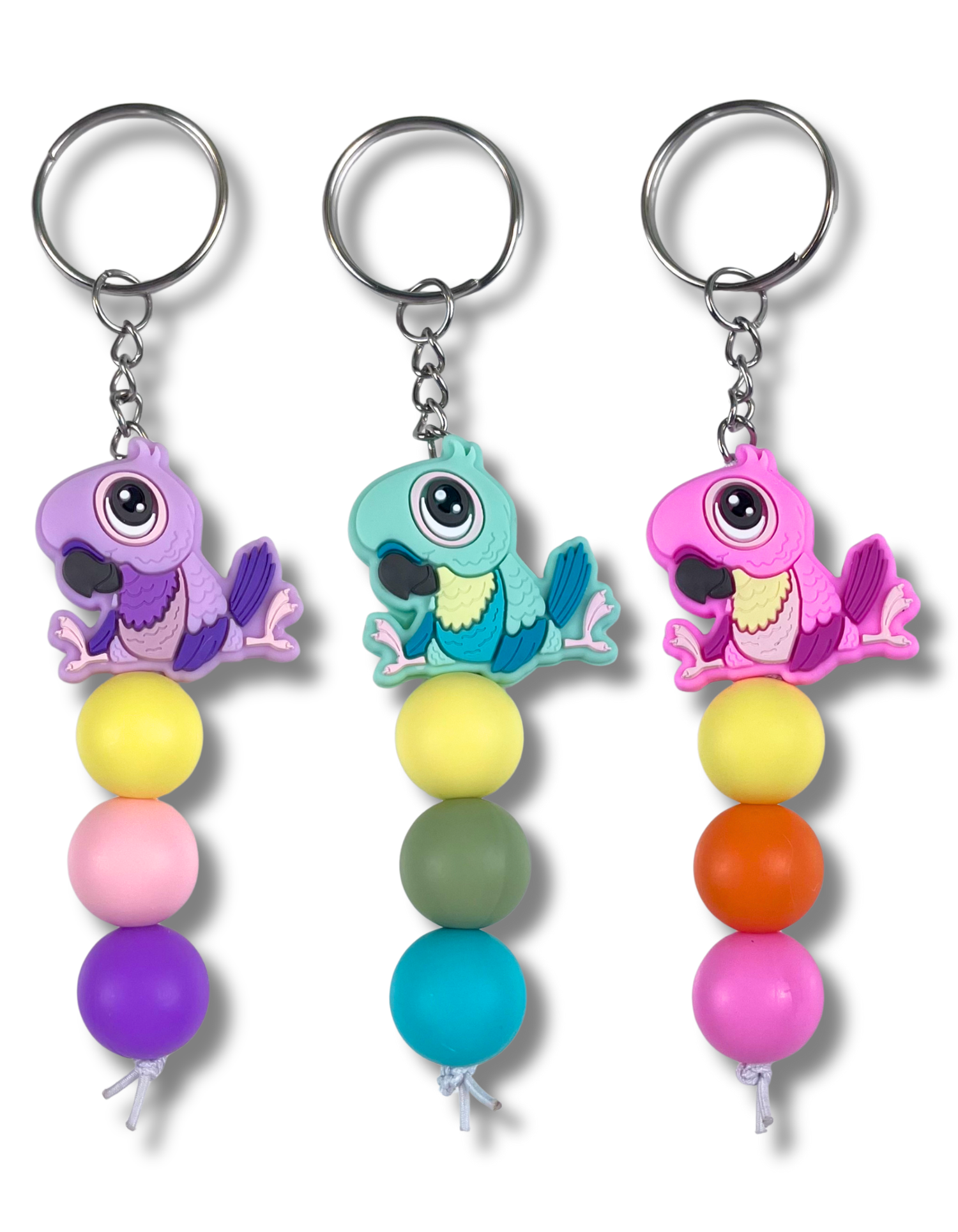 Keychain Charm: Beaded Birds