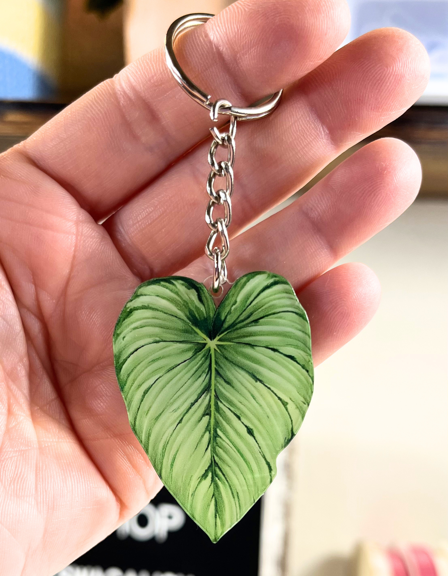 Keychain Charm: Acrylic Leaf