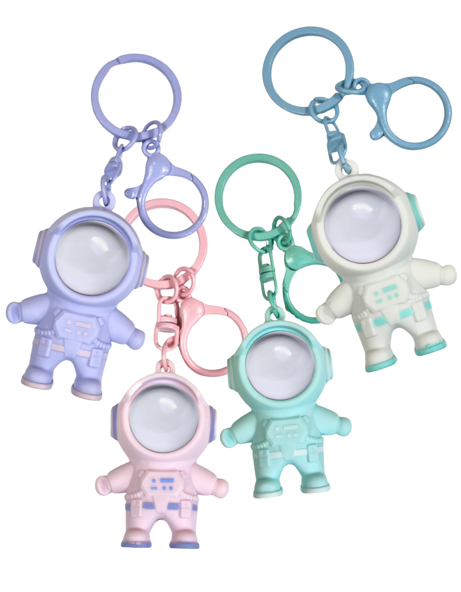 Keychain Charm: Flashlights Astronauts