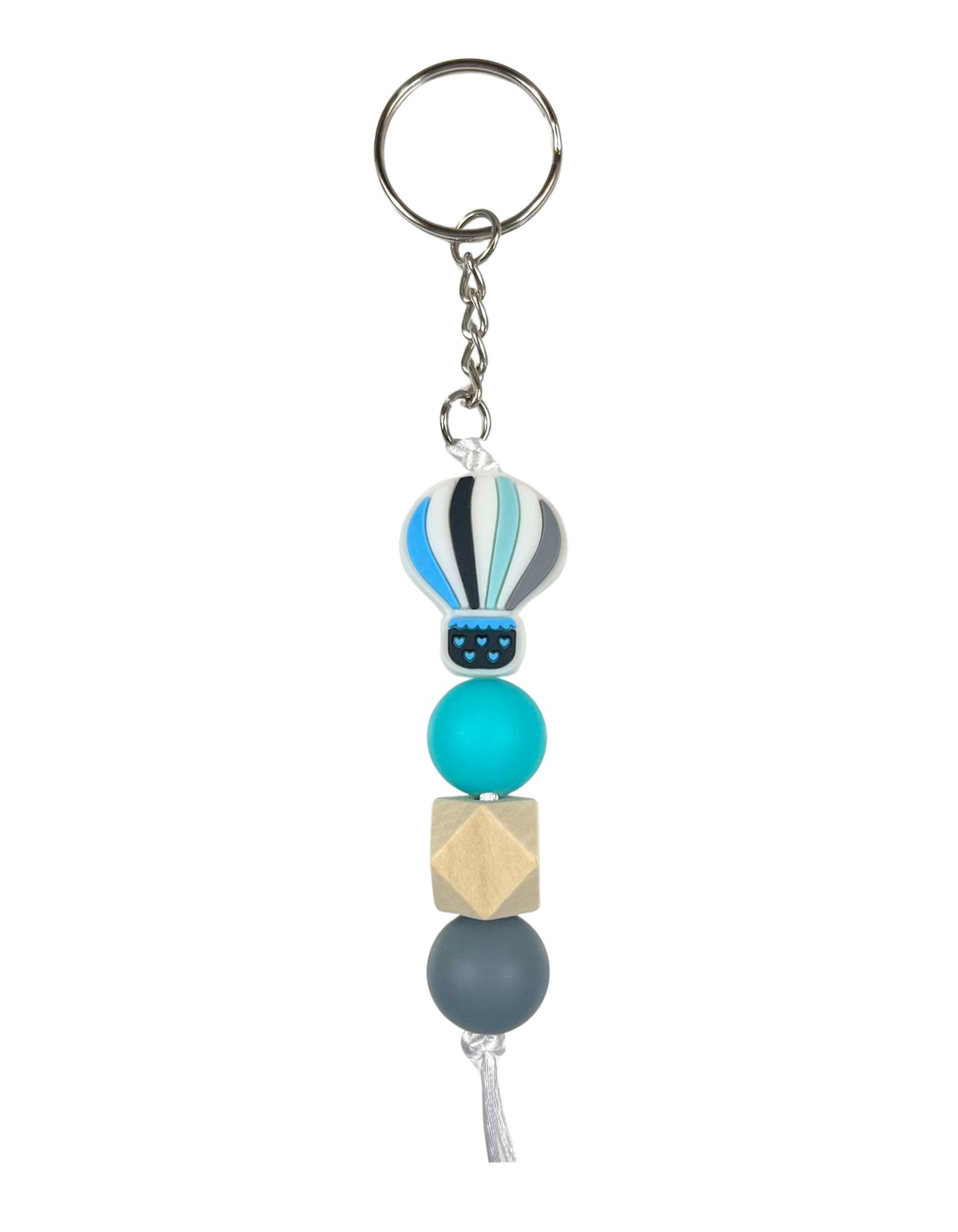Keychain Charm: Beaded Hot Air Balloons