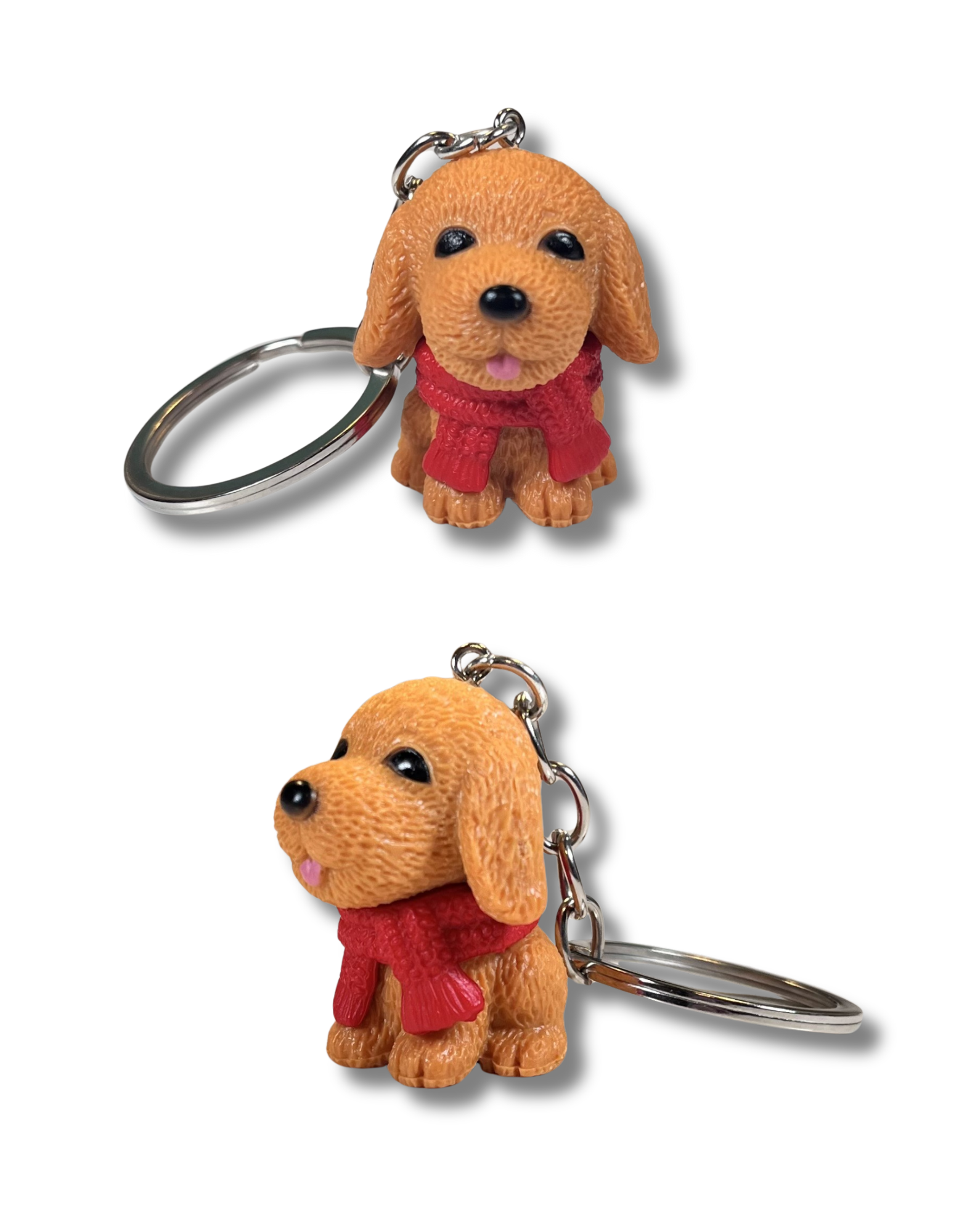 Keychain Charm: Puppy in Toffey