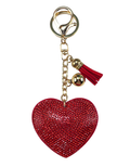 Keychain Charm: Rhinestone Heart