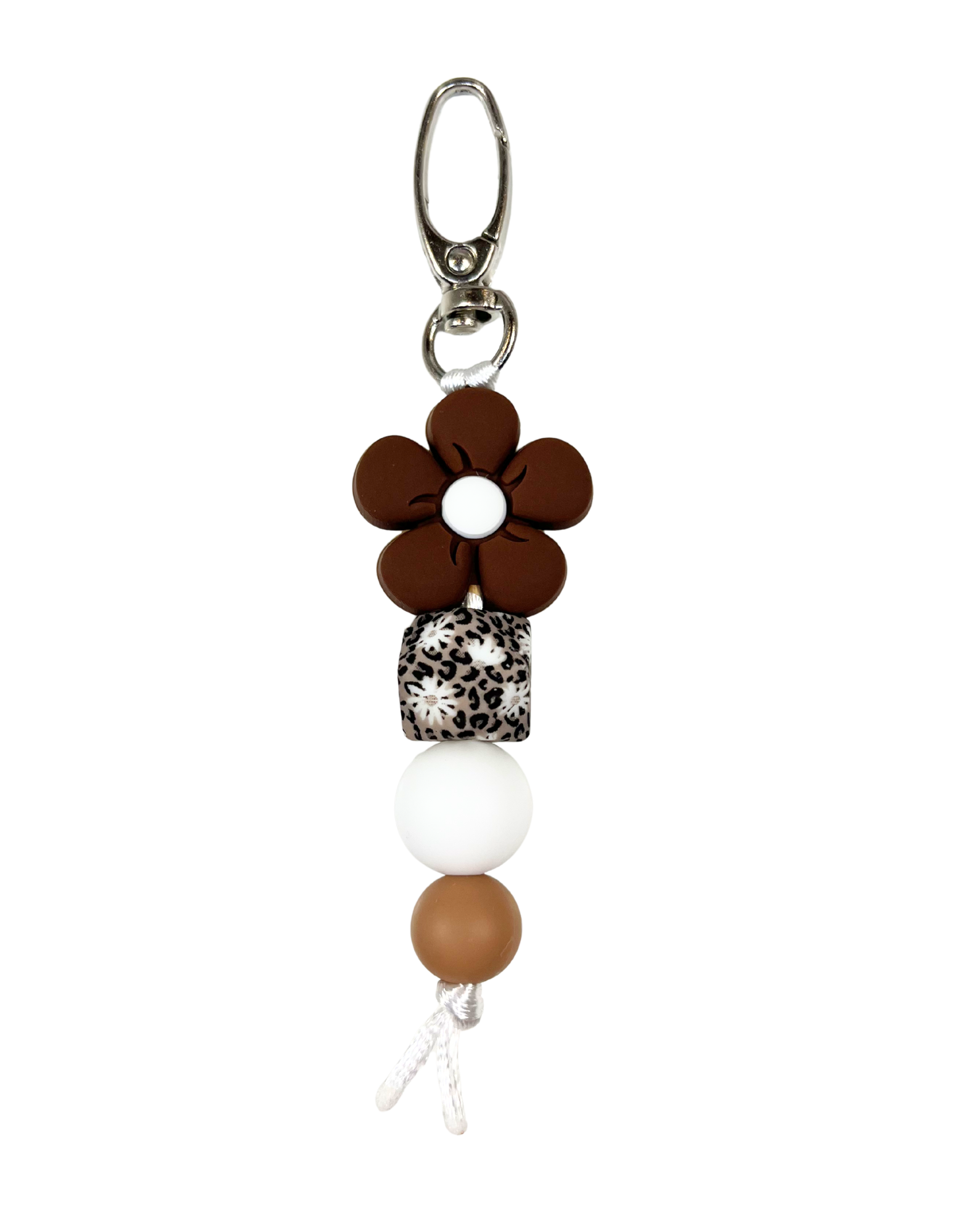 Keychain Charm: Beaded Carnation