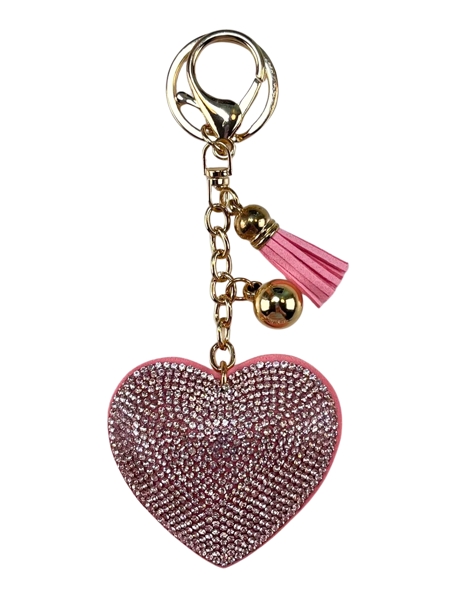 Keychain Charm: Rhinestone Heart